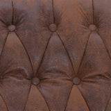 NNEVL Massage Recliner Chair Brown Faux Suede Leather