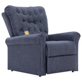 NNEVL Massage Recliner Chair Grey Faux Suede Leather