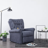 NNEVL Massage Recliner Chair Grey Faux Suede Leather
