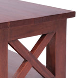 NNEVL TV Cabinet Brown 120x30x40 cm Solid Mahogany Wood