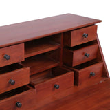 NNEVL Secretary Desk Brown 78x42x103 cm Solid Mahogany Wood