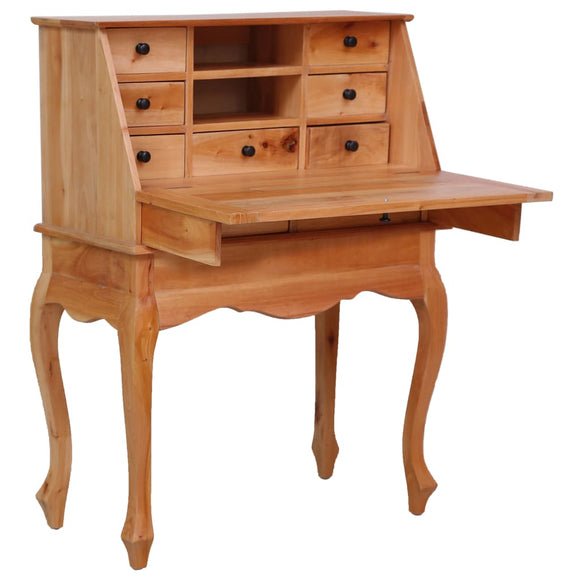 NNEVL Secretary Desk 78x42x103 cm Solid Mahogany Wood