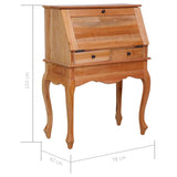 NNEVL Secretary Desk 78x42x103 cm Solid Mahogany Wood