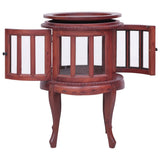 NNEVL Vitrine Cabinet Brown 50x50x76 cm Solid Mahogany Wood