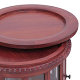 NNEVL Vitrine Cabinet Brown 50x50x76 cm Solid Mahogany Wood