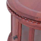 NNEVL Vitrine Cabinet Brown 50x50x76 cm Solid Mahogany Wood