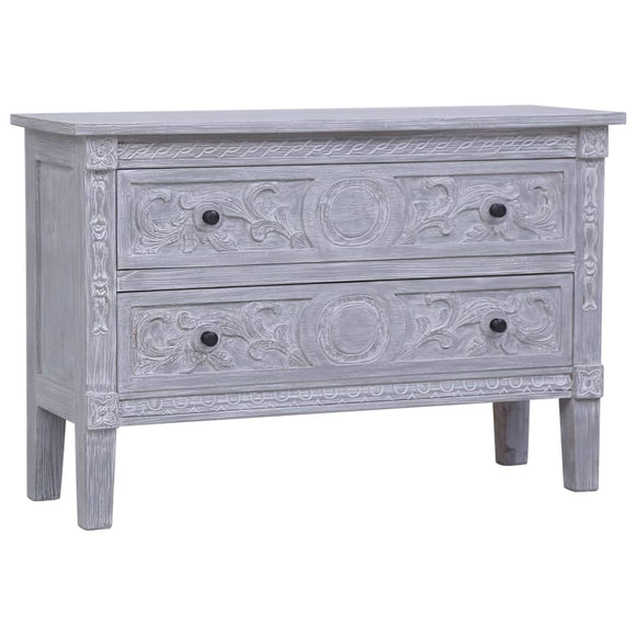 NNEVL Sideboard with 2 Drawers 90x30x60 cm Solid Mahogany Wood