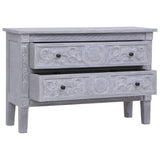 NNEVL Sideboard with 2 Drawers 90x30x60 cm Solid Mahogany Wood