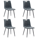 NNEVL Dining Chairs 4 pcs Black Faux Leather