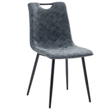 NNEVL Dining Chairs 4 pcs Black Faux Leather