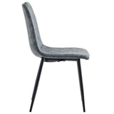 NNEVL Dining Chairs 4 pcs Black Faux Leather