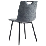 NNEVL Dining Chairs 4 pcs Black Faux Leather