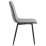 NNEVL Dining Chairs 2 pcs Dark Grey Faux Leather