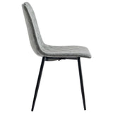 NNEVL Dining Chairs 4 pcs Dark Grey Faux Leather