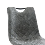 NNEVL Dining Chairs 4 pcs Dark Grey Faux Leather