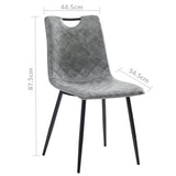 NNEVL Dining Chairs 4 pcs Dark Grey Faux Leather