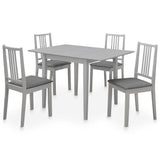 NNEVL 5 Piece Dining Set MDF Grey