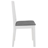 NNEVL Dining Chairs with Cushions 6 pcs White Solid Wood