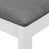 NNEVL Dining Chairs with Cushions 6 pcs White Solid Wood