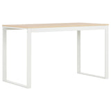 NNEVL Computer Desk White and Oak 120x60x70 cm