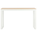 NNEVL Computer Desk White and Oak 120x60x70 cm