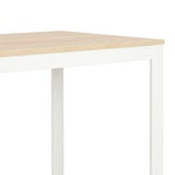NNEVL Computer Desk White and Oak 120x60x70 cm