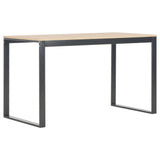 NNEVL  Computer Desk Black and Oak 120x60x70 cm