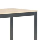 NNEVL  Computer Desk Black and Oak 120x60x70 cm