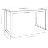 NNEVL  Computer Desk Black and Oak 120x60x70 cm