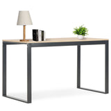 NNEVL  Computer Desk Black and Oak 120x60x70 cm