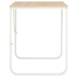 NNEVL Computer Desk White and Oak 120x60x73 cm