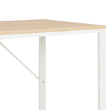NNEVL Computer Desk White and Oak 120x60x73 cm