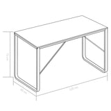 NNEVL Computer Desk White and Oak 120x60x73 cm