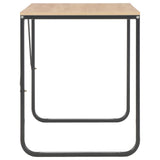 NNEVL Computer Desk Black and Oak 120x60x73 cm