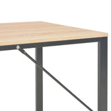 NNEVL Computer Desk Black and Oak 120x60x73 cm