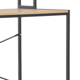 NNEVL Computer Desk Black and Oak 120x60x138 cm