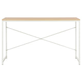 NNEVL Computer Desk White and Oak 120x60x70 cm