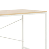 NNEVL Computer Desk White and Oak 120x60x70 cm