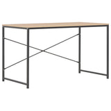 NNEVL Computer Desk Black and Oak 120x60x70 cm