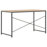 NNEVL Computer Desk Black and Oak 120x60x70 cm