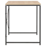 NNEVL Computer Desk Black and Oak 120x60x70 cm