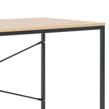 NNEVL Computer Desk Black and Oak 120x60x70 cm