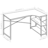 NNEVL Computer Desk Black 120x72x70 cm