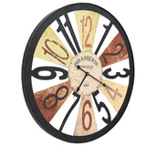 NNEVL Wall Clock Metal 60 cm Multicolour