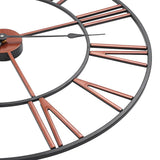 NNEVL Wall Clock Metal 58 cm Red