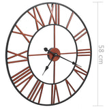NNEVL Wall Clock Metal 58 cm Red