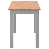 NNEVL 5 Piece Dining Set Solid Wood Oak