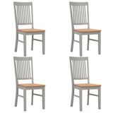 NNEVL 5 Piece Dining Set Solid Wood Oak