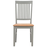 NNEVL 5 Piece Dining Set Solid Wood Oak