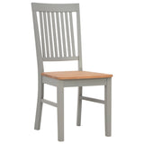 NNEVL 5 Piece Dining Set Solid Wood Oak